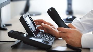 Business person using phone